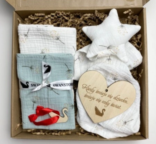 Zestaw prezentowy dla dzieci, niemowląt, baby shower box 1