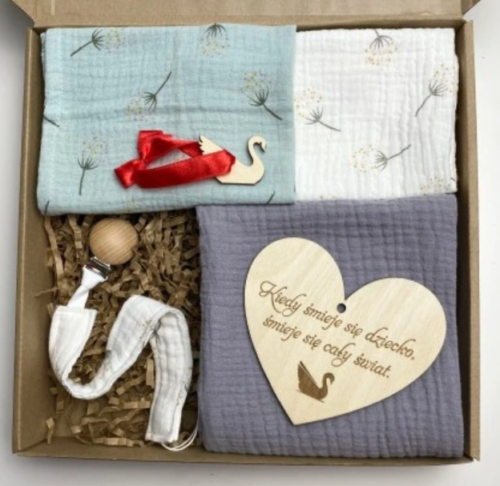 Zestaw prezentowy dla dzieci, niemowląt, baby shower box 3