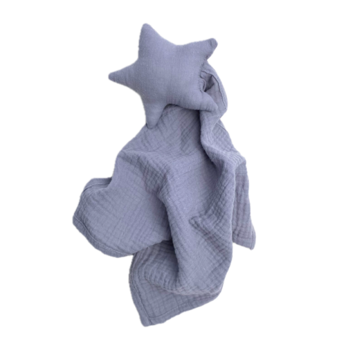 Przytulanka gwiazdka z pieluszka muślinowa 30x30