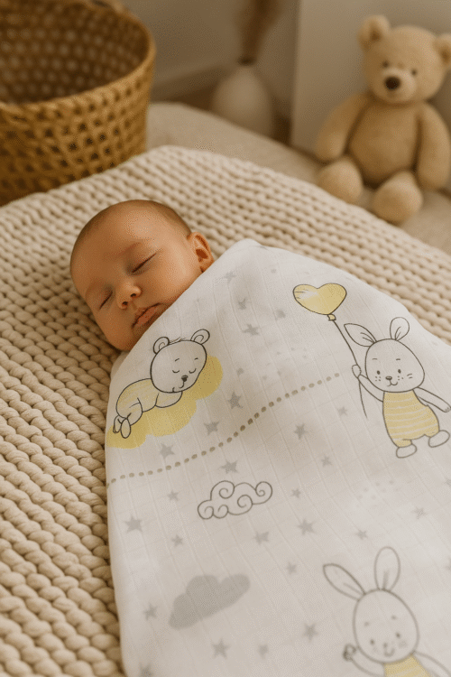 Pieluchy tetrowe, Tetra 80x60 3 szt. – biała, królik, myszka - obrazek 2