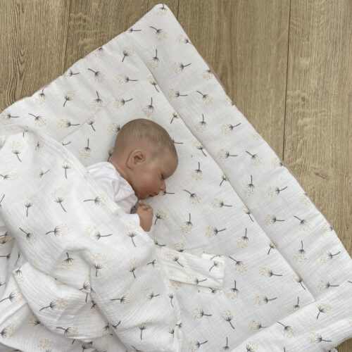 Rożek niemowlęcy - Becik do szpitala beżowy - obrazek 4