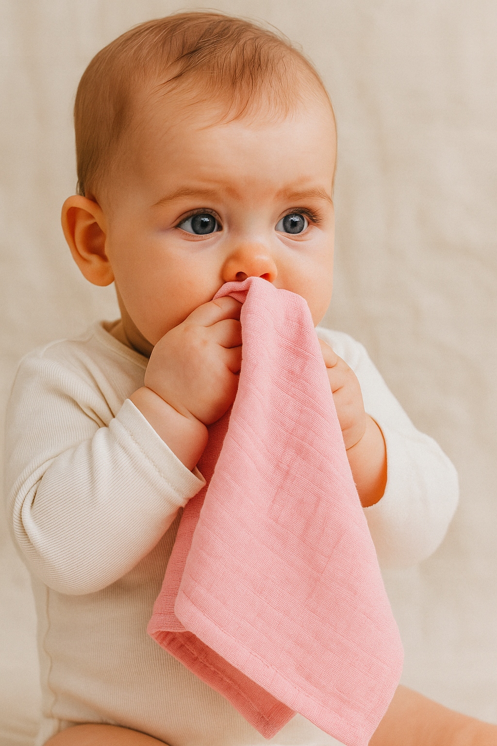 Baby Shower Box prezentowy: 2 xPieluszki, Przytulak- różowy - obrazek 5