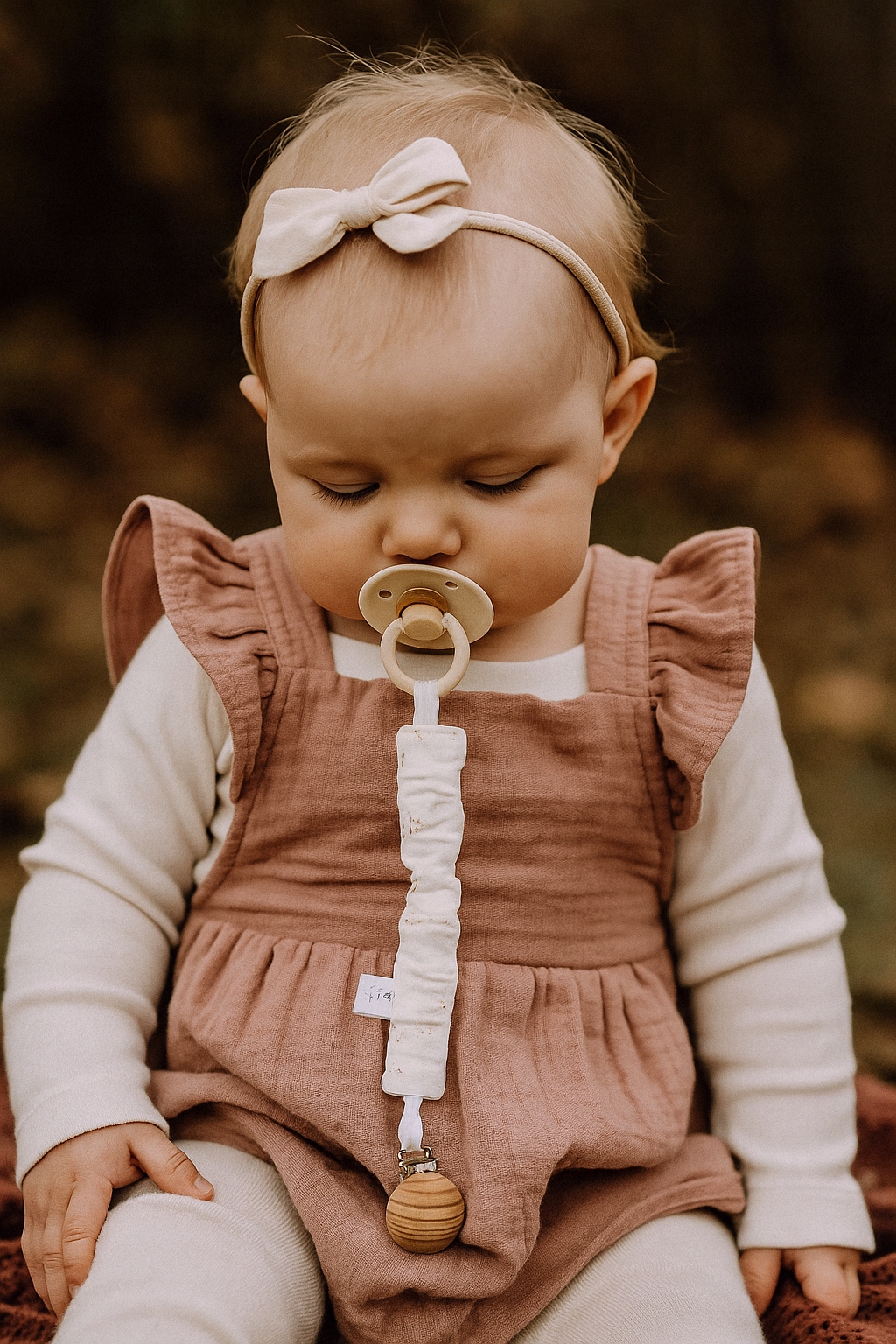 Box prezentowy mały: 2x Pielucha Tetra 60x80, Zawieszka biały dmuchawiec - obrazek 3