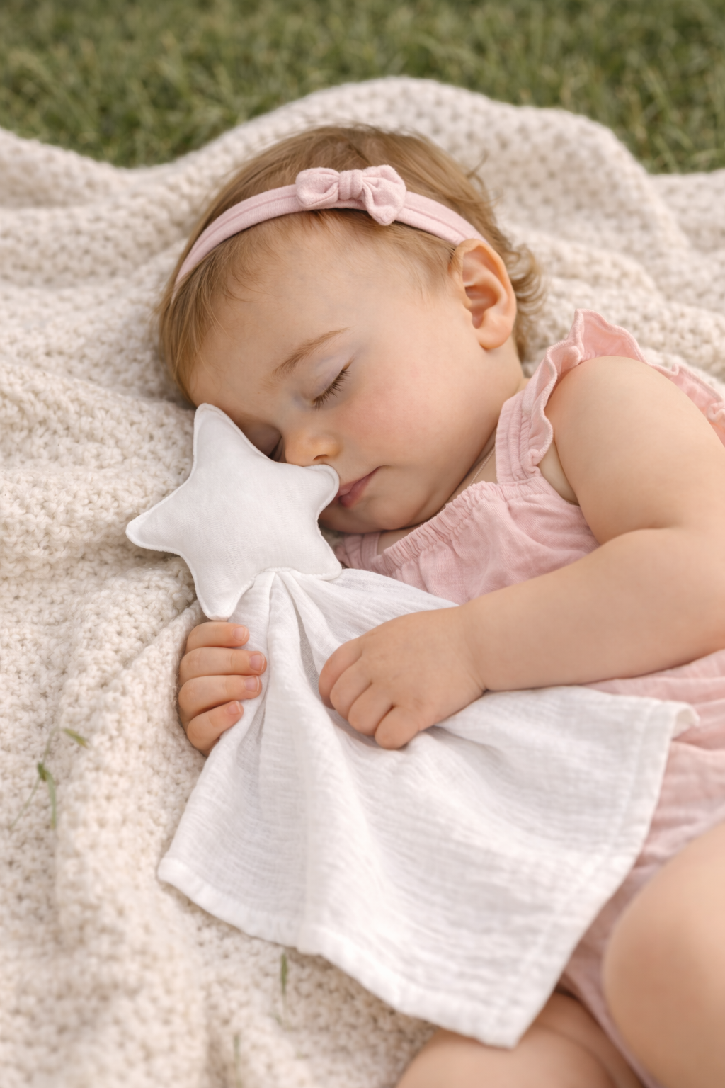 Baby Shower Box prezentowy: Otulacz Muślinowy,2×Pieluszki, Przytulak-biały - obrazek 12